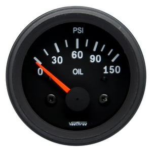 Veethree - Marcador Presion Aceite Elec.24V 52Mm 0-150 Spi Negro