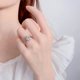 thumbnail image 4 of Anillos de Moissanita de Oro Blanco de 18K de 1 Uds para Mujer Regalo Color D VVS1 Anillos de Diamante Anillos de Plata Esterlina 925 Joyería Anillos de Compromiso de Moissanita con Corazón con, 4 of 8