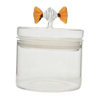 Magideal - Glass Rowing Glass Con Tapa Hermética, Recipiente De Café, Creativo De Recipiente De Alimentos Transparentes Frasco De Dulces Para Granos De Café Azúc