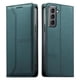 thumbnail image 2 of Funda tipo cartera con bloqueo RFID para Samsung Galaxy S21 Plus cubierta magnética de cuero con tapa y soporte Verde, 2 of 6