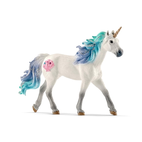 Juguete Schleich Bayala Sea Unicorn Stallion con gemas para niños mayores de 5 años