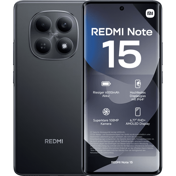 Xiaomi Redmi Note 15 Black 8GB RAM+ 256GB Memoria -Nuevo