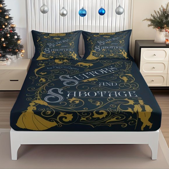 Fitted Sheet Manor Carriage Romantic Love Gentleman And Lady'S Conspiracy And Revenge Story Pattern Mattress Protector Elastic Design Bed Sheet Perfect Fit Crea