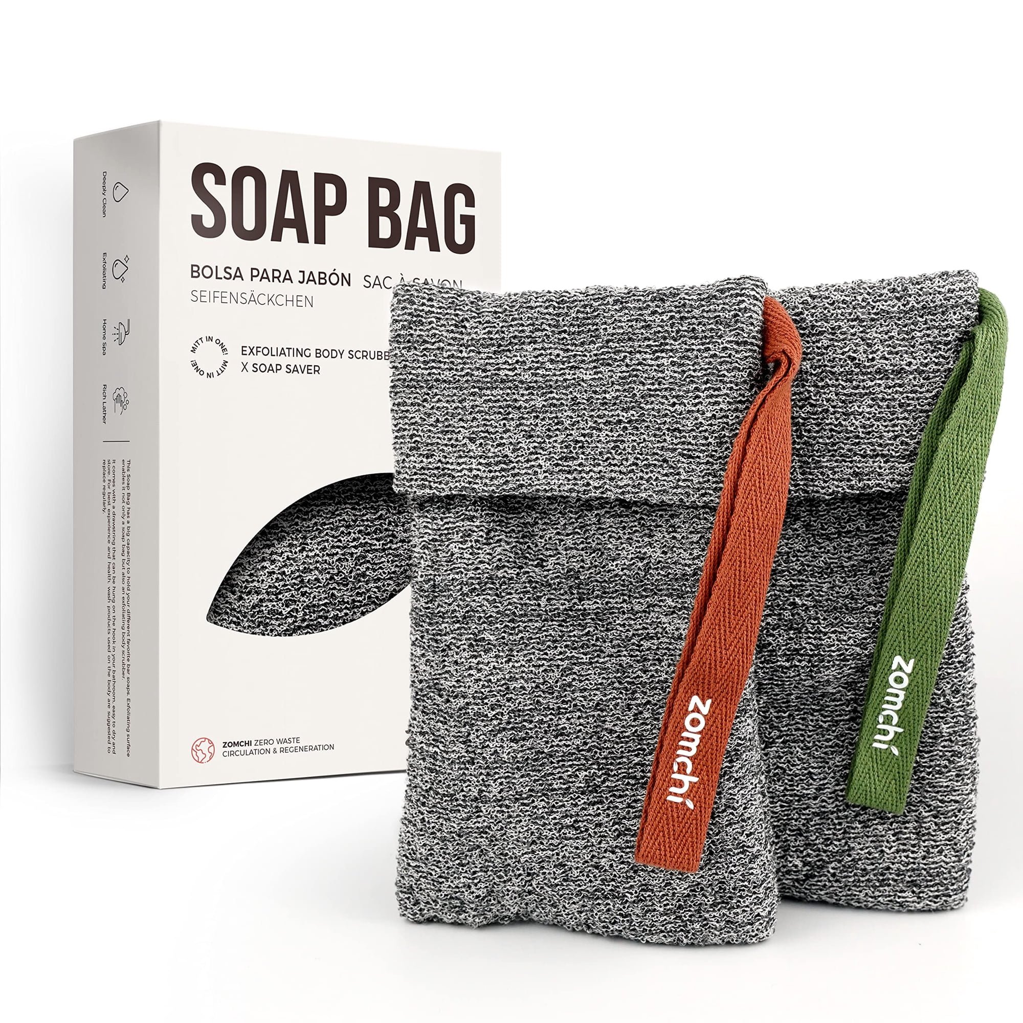 Bolsas De Jabón Zomchi Para Jabón En Barra Y Exfoliación Profunda