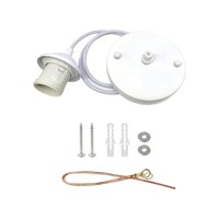 Ioensy - Kit De Lámpara Colgante Sin Bombilla, Lámpara De Techo Diy Para Hotel De Granja, Color Blanco