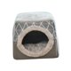 thumbnail image 1 of 2 En 1 Suave Gato Mascota Casa Cama Perrera Cachorro Cueva Cálida Alfombrilla Para Nido Gris L, 1 of 5