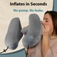 thumbnail image 2 of Almohada Inflable Para Cuello Air Para Viaje Con Capucha Gris, 2 of 9