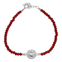 Genérico - Pulsera Protección San Benito Cristales Rojos