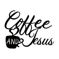 Magideal - Letrero De Café De Metal, Esculturas De Pared, Decoración De Arte De Pared, Letrero De Arte De Pared Rústico Moderno Para Dormitorio, Cafetería, Sala , Café Jesús