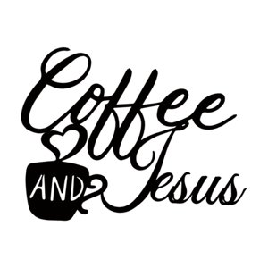 Magideal - Letrero De Café De Metal, Esculturas De Pared, Decoración De Arte De Pared, Letrero De Arte De Pared Rústico Moderno Para Dormitorio, Cafetería, Sala , Café Jesús