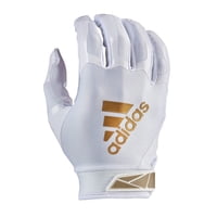 Guantes De Fútbol Adidas Adifast 3.0 Youth, Color Blanco Y Dorado