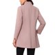 thumbnail image 3 of INSPIRE CHIC Abrigo de Mujer de Largo Medio con Cuello Mao, Abotonado, Abrigo de Invierno con Bolsillos Inclinados y Forro Completo Gris Rosa M, 3 of 6