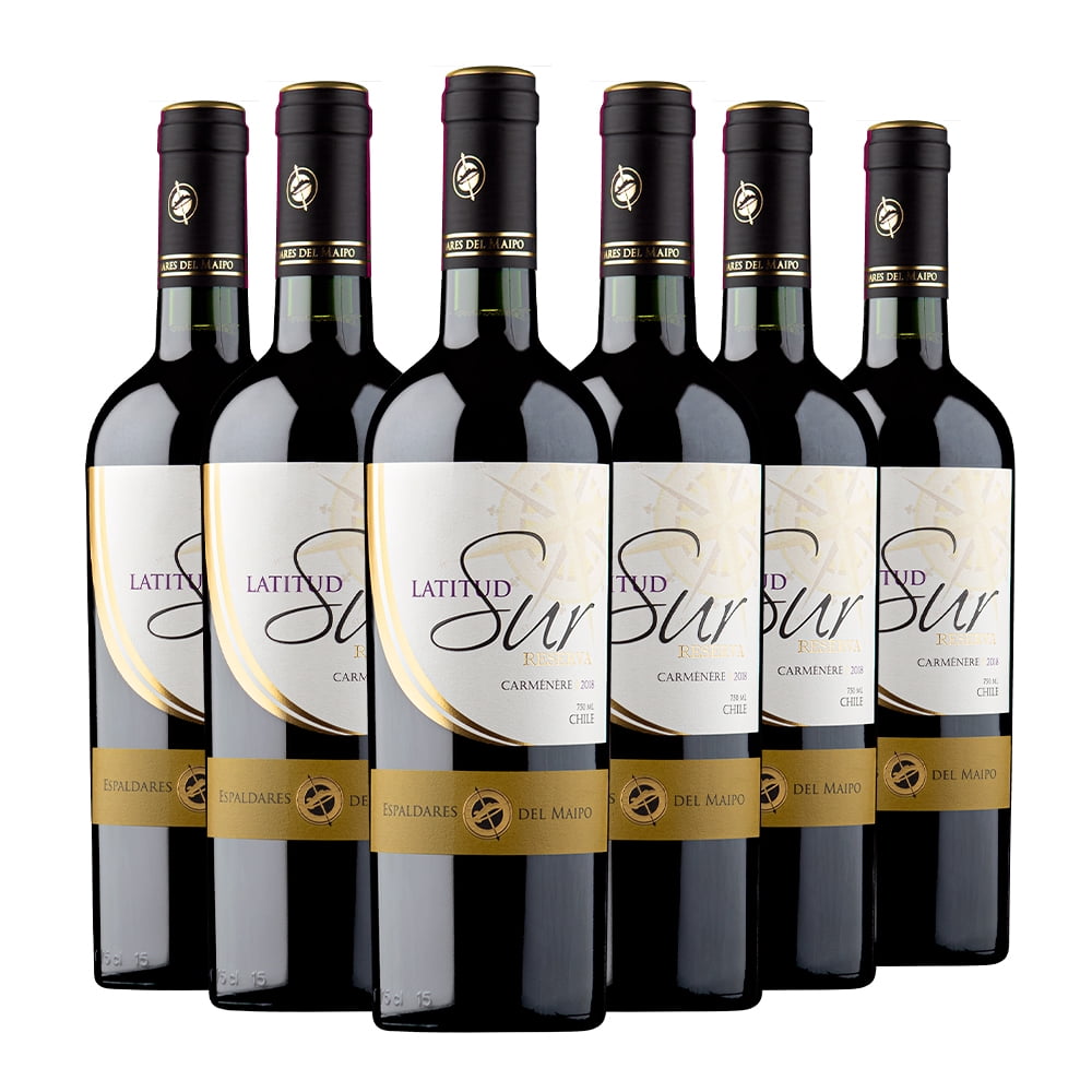 Latitud Sur - Caja X 6 Vinos Carmenere Reserva