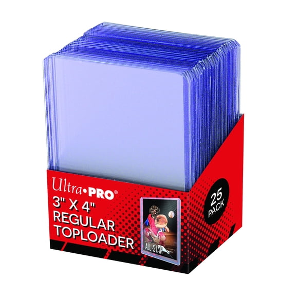 Protectores de tarjetas Ultra Pro Toploader, 3 x 4, transparentes, 25 quilates, para tarjetas