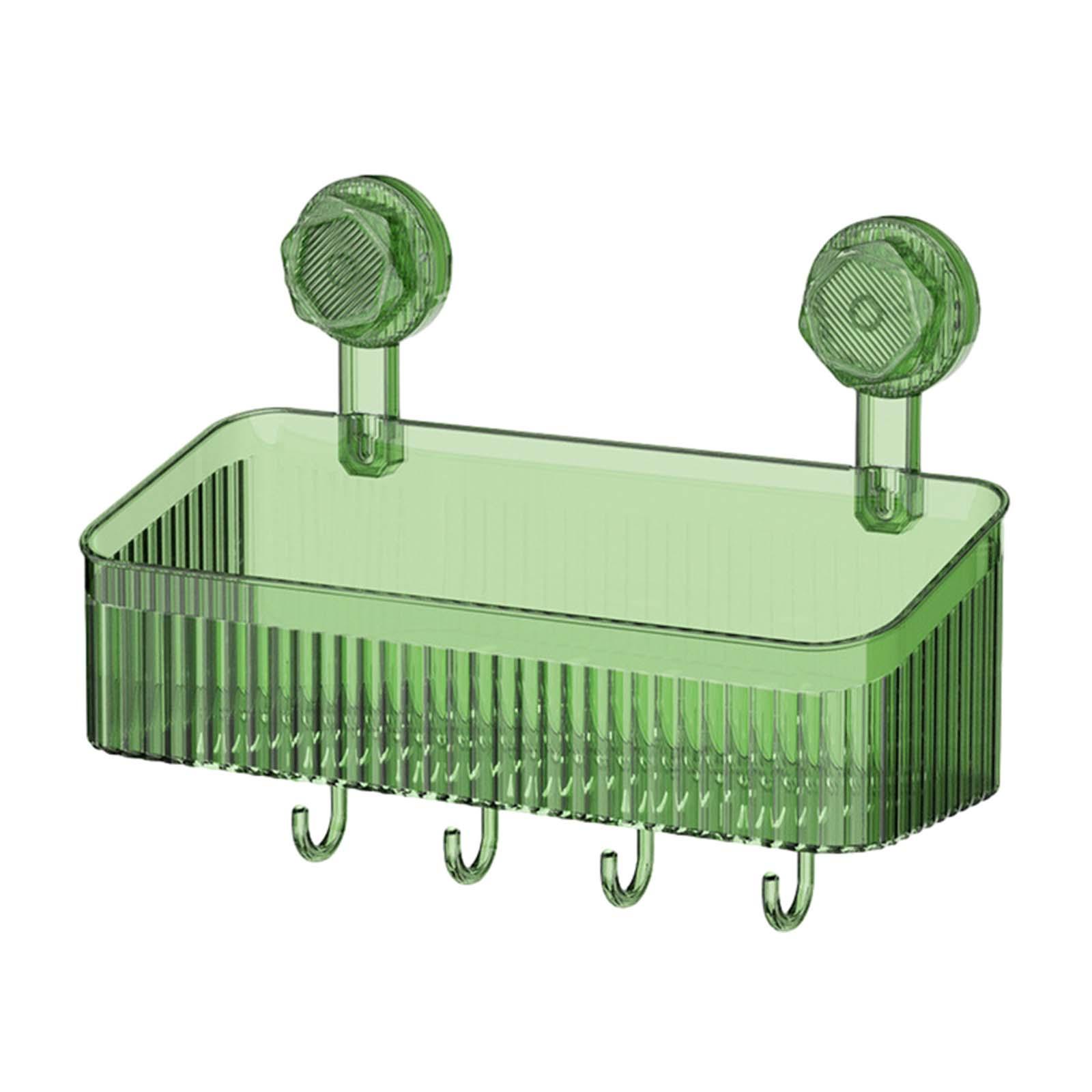 Bothyi - Carrito De Ducha Con Ventosa, Práctico, Sin Necesidad De Perforar, Cesta De Ducha Sencilla, Color Verde