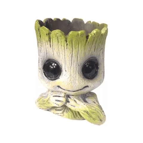 Genérico - Macetero Cerámica Diseño Baby Groot 12 Cm