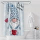 thumbnail image 1 of 1pc Santa Claus Shower Curtain - Waterproof, Machine Washable, and Decorative Bathroom Accessory with Hooks, 1 of 4