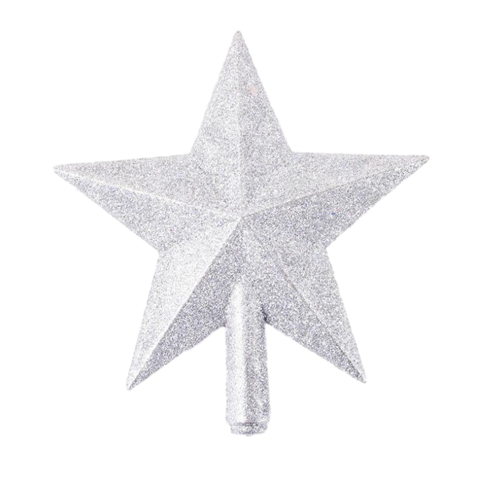 Magideal - Estrella Para La Parte Superior Del Árbol De Navidad, Decoración Para El Árbol De Navidad, Fiesta, Estrella Para La Parte Superior Del Árbol De Navidad, Regalos De Navidad Para Plata