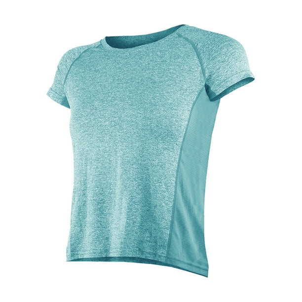 Polera Dry Fit Manga Corta Paneles Malla Mujer