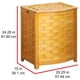 thumbnail image 3 of Cesto de madera para lavandería Oceanstar BHV0100N, chapado en la parte delantera arqueada, 3 of 4