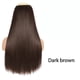 thumbnail image 1 of Xiao Hua Peluca de cabello liso con clip - 23.6 pulgadas, marrón oscuro, peluca desmontable de 3 piezas, cabello liso extra largo que se puede usar para aumentar el largo y cambiar de peinado., 1 of 3