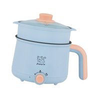 Magideal - Olla Caliente Eléctrica, Olla Eléctrica Portátil De 1,8 L, Antiadherente, Cocina De Fideos Fácil De Limpiar, Cocina De Ramen De 1,8 L Para Dormitorio Olla Y Vaporera Pp
