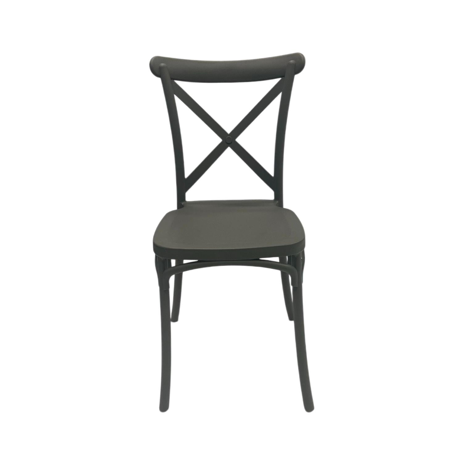 Silla Plástico Apilable Deco Copenhagen Gris Escandinavia Gris