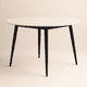 thumbnail image 1 of Mesa de Cuarzo Redonda Calacatta Soft Base Negro, 1 of 3