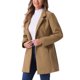 thumbnail image 4 of INSPIRE CHIC Abrigo de Mujer de Largo Medio con Cuello Mao, Abotonado, Abrigo de Invierno con Bolsillos Inclinados y Forro Completo Camel L, 4 of 6
