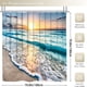 thumbnail image 1 of 1pc Bathroom Rugs Shower Curtain, Sea Wave Pattern Shower Curtain With 12 Plastic Hooks, Bathroom Non-Slip Mat, U Shaped Toilet Mat And Toilet Cover, Bathroom Accessories, Bathroom Decor, Home Decor, 1 of 4