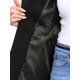 thumbnail image 5 of Abrigos de trinchera INSPIRE CHIC con cinturón para mujer, cuello chal, abrigo de línea A, chaqueta de invierno, abrigo de guisante de botonadura sencilla, L Negro, 5 of 6