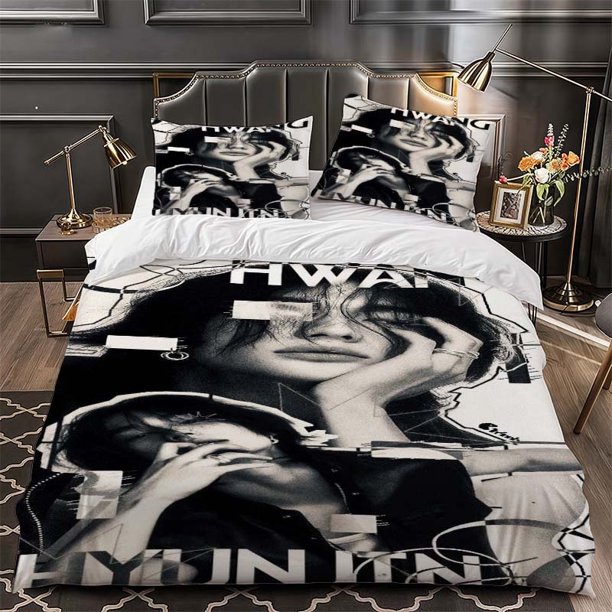 Huang Xuanchen Black and White Poster Theme Bedding Set Soft and Comfortable