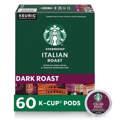 Cápsulas De Café Starbucks Italian Roast Oscuro, 60 K-Cups