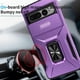 thumbnail image 4 of Funda Armada para Google Pixel 7 Pro con Tapa Deslizante y Soporte Magnético Giratorio Morado, 4 of 5