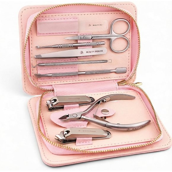 Set de Manicura y Pedicura Beauty Power 9 en 1 de Acero Inoxidable