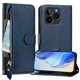 thumbnail image 4 of Funda Billetera Cremallera para BLU Bold K10 con Porta Tarjetas, Soporte y Correa Azul, 4 of 5
