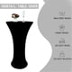 thumbnail image 3 of 24x43 Pulgadas Tela De Mesa De Cóctel Negra Montada Mesa Redonda De La Barra Estirable Cubiertas De Mesa De Cóctel De Highboy Para Banquete Fiesta Al Aire Libre Barra De Boda Fondo Redondo N, 3 of 3