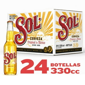 24X Cerveza Sol Botellín 4,5° 355Cc