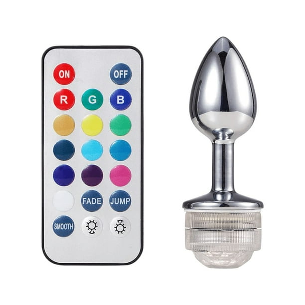 Plug Anal Acero Inoxidable con Luz Led a Control Talla S | Lider Plug Anal Acero Inoxidable con Luz Led a Control Talla S | Lider