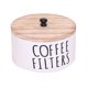 thumbnail image 1 of Soporte De Filtro De Café Recipiente De Almacenamiento De Filtro De Café De Gran Capacidad Con Tapa De Bambú Accesorio De Cesta Del Organizador De La Vaina Del Dispensador Del Filtro De Ca, 1 of 3