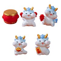 Bothyi - Mini Figura De Dragón De 5 Uds., Adorno De Mesa Para Gabinete De Entrada De Oficina En Casa