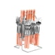 thumbnail image 1 of XmhyTop Juego de Cubiertos de Plata Rosa A 24 Piezas Flatware Set de Acero Inoxidable, Ideal para Familias y Eventos, 1 of 5