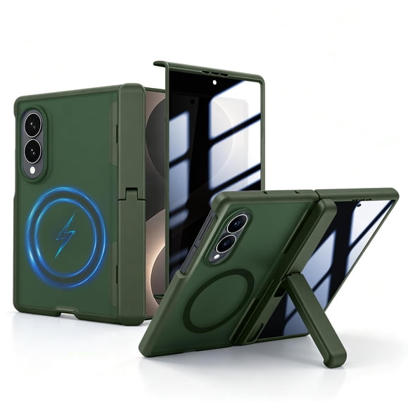 Funda LIDEEYA para Samsung Galaxy Z Fold 8 Verde con Soporte Plegable