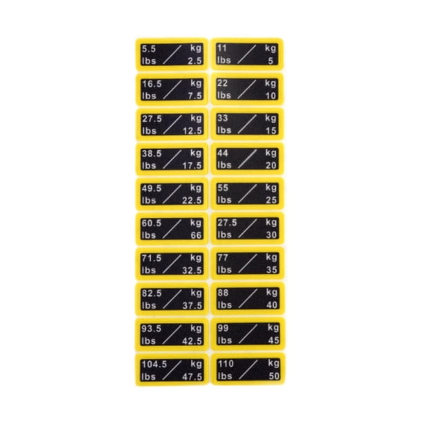 Pegatinas de números de peso, etiquetas de pila de pesas, calcomanías, accesorios para máquinas, calcomanías de gimnasio para identificación de peso, 32 cm x 13 cm