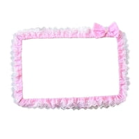 Bothyi - Marco De Pantalla De Computadora, Cubierta De Borde, Funda Protectora De Tela De Encaje Con Lazo De 23 A 26 Pulgadas, Color Rosa