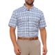 thumbnail image 1 of Camisas para Hombre INSPIRE CHIC Cuello en Punta Manga Corta Cuadros Botón Camisa de Vestir de Negocios M Blanco Azul Marino, 1 of 6