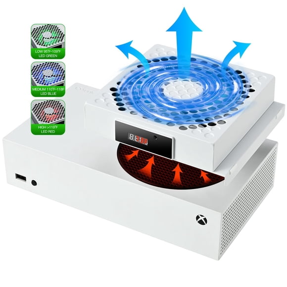 Ventilador De Enfriamiento Para Xbox Series S Con Velocidad Automática Y Led Rgb
