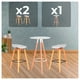 thumbnail image 3 of Mesa Alta 60x105 + 2 Sillas Piso Bar Alto Blanco, 3 of 3