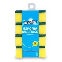 Impeke - Pack X 4 Esponja Multiuso Lisa 4 Unidades