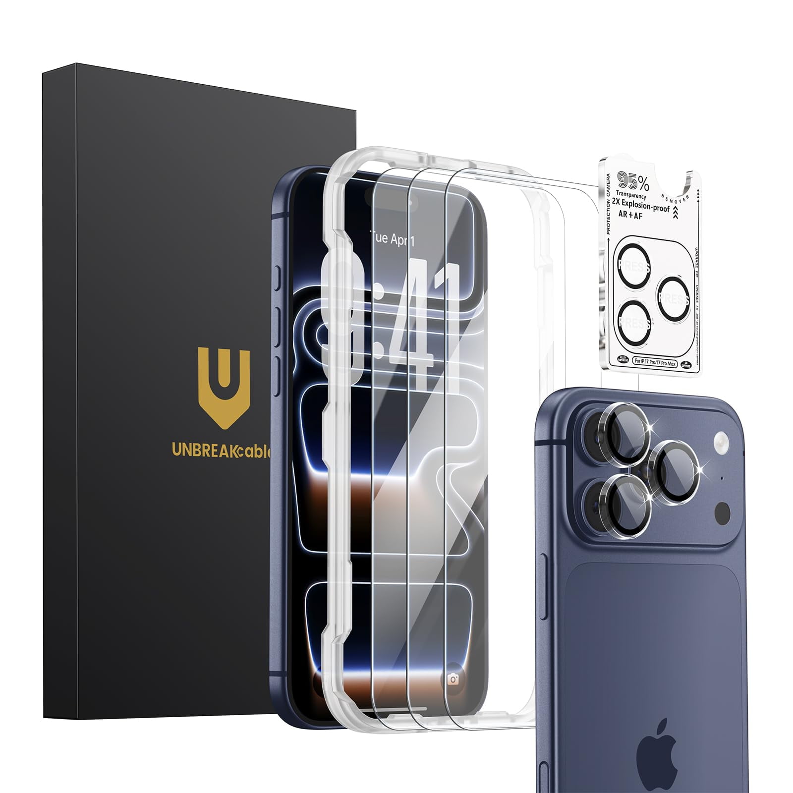 Protector De Pantalla + Protector De Lente De Cámara Unbreakcable Para Iphone 17 Pro Max